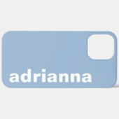 Modernes Monogramm Blau Case-Mate iPhone Hülle (Rückseite / Rechts)