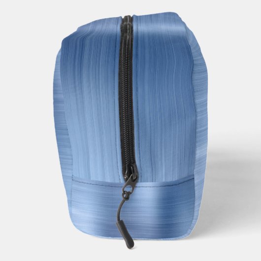 Modernes Monogramm Blau Waschbeutel (Rechts)