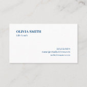 Modernes Monogramm Blau-Weiß-Polka-Dot-Muster Visitenkarte (Rückseite)