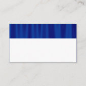 Modernes Monogramm - Blauer Vorhang Visitenkarte (Rückseite)