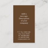 Modernes Monogramm (braun) Visitenkarte (Rückseite)