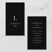 Modernes Monogramm Chic Minimalistisch Beruflich B Visitenkarte (Vorne/Hinten)