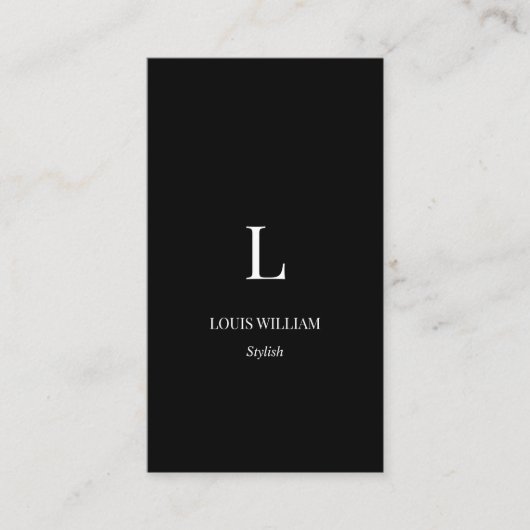 Modernes Monogramm Chic Minimalistisch Beruflich B Visitenkarte (Vorderseite)