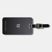 Modernes Monogramm Cool Minimalistisch Beruflich Gepäckanhänger (Vorderseite horizontal)