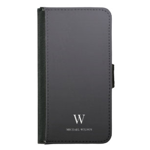 Modernes Monogramm Cool Minimalistisch Beruflich Geldbeutel Hülle Für Das Samsung Galaxy S5