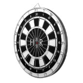 Modernes Monogramm Dartscheibe (Vorderseite rechts)