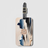 Modernes Monogramm der abstrakten Südwestwüste Gepäckanhänger (Vorderseite Vertikal)