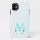 Modernes Monogramm des Niedlichen Individuellen Na Case-Mate iPhone Hülle (Rückseite)
