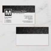 Modernes Monogramm - Dunkle Straße Visitenkarte (Vorne/Hinten)