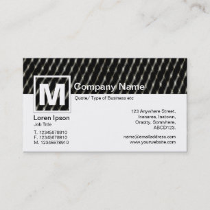 Modernes Monogramm - Dunkles Netz Visitenkarte