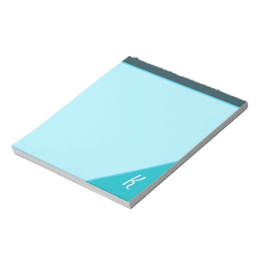 Modernes, monogramm-Editor für Männer Notizblock (Rotiert)