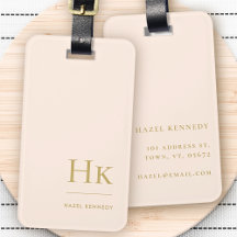 Modernes Monogramm einfach elegant Rosa Gold