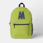 Modernes Monogramm | Einfach Minimalistisch Bedruckter Rucksack (Vorderseite)