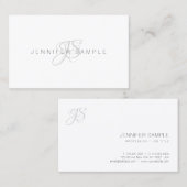 Modernes Monogramm einfache Vorlage Minimalistisch Visitenkarte (Vorne/Hinten)