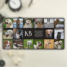 Modernes Monogramm Einzigartiges 16-Foto Collage