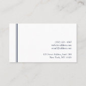 Modernes Monogramm-elegantes Minimalistisches Visitenkarte (Rückseite)