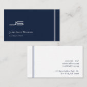 Modernes Monogramm-elegantes Minimalistisches Visitenkarte (Vorne/Hinten)