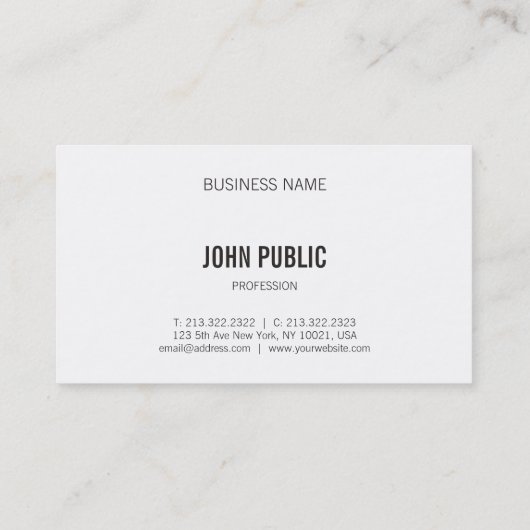 Modernes Monogramm Elegantes Schwarz-weißes Minima Visitenkarte (Rückseite)