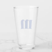 Modernes Monogramm Erstgebäck Glas (Rückseite)