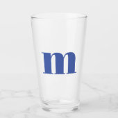 Modernes Monogramm Erstgebäck Glas (Vorderseite)