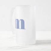 Modernes Monogramm Erstgebäck Mattglas Bierglas (Vorderseite Links)