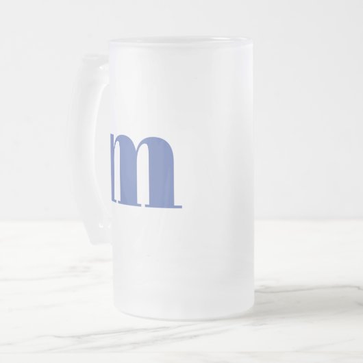 Modernes Monogramm Erstgebäck Mattglas Bierglas (Vorderseite Links)