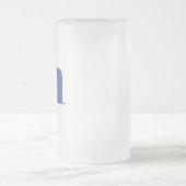 Modernes Monogramm Erstgebäck Mattglas Bierglas (Mittel)