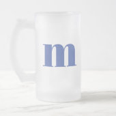Modernes Monogramm Erstgebäck Mattglas Bierglas (Links)