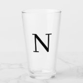 Modernes Monogramm Erstgebrüttelglas Glas (Vorderseite)