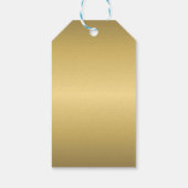 Modernes Monogramm Erstgoldbrief und Türkis Geschenkanhänger (Rückseite)