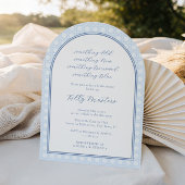 Modernes Monogramm etwas Blue Cane Brautparty Einladung