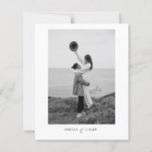 MODERNES MONOGRAMM-FOTO-HOCHZEIT 'SAVE THE DATE' (Rückseite)