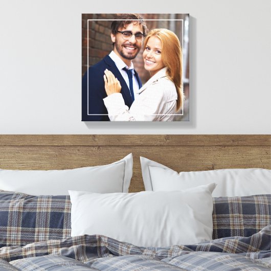 Modernes Monogramm-Foto Leinwanddruck (Insitu (Schlafzimmer))