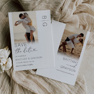 Modernes Monogramm-Foto Save The Date