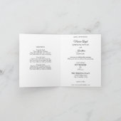 Modernes Monogramm-Foto und elegante geflochtene H Einladung (Innenseite)