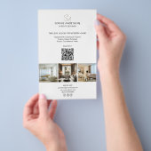 Modernes Monogramm Foto Weißes Berufliches Geschäf Flyer (Handgriff)