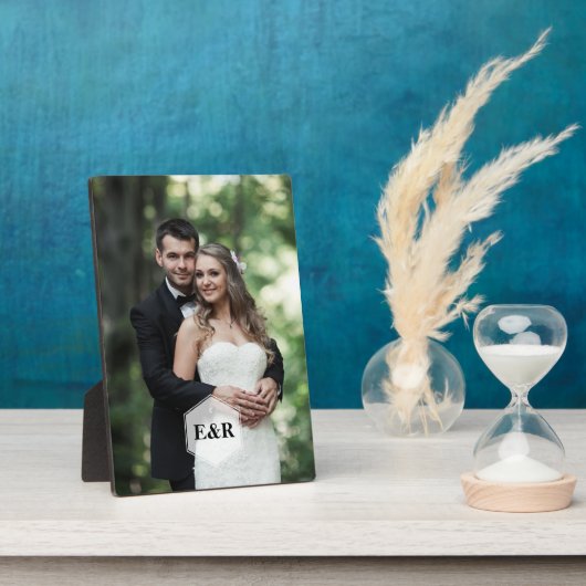 Modernes Monogramm Fotoplatte (Seite)