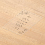 Modernes Monogramm für den Blumenchor Acryleinladungen (Ablage )