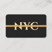 Modernes Monogramm für die dünne gelbe Linie Visitenkarte (Vorderseite)