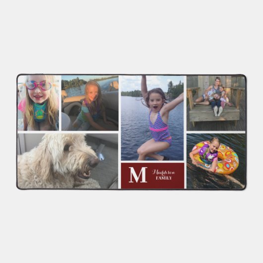 Modernes Monogramm für die FotoCollage Schreibtischunterlage (Vorderseite)