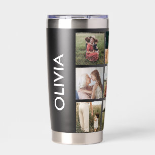 Modernes Monogramm für die FotoCollage Thermobecher