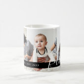 Modernes Monogramm für Fotos der Familie und etabl Kaffeetasse (Mittel)