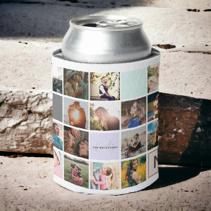 Modernes Monogramm für Ihr 16-Foto-Kollektionsgitt Dosenkühler