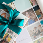 Modernes Monogramm für Ihr 16-Foto-Kollektionsgitt Geschenkpapier