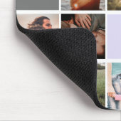 Modernes Monogramm für Ihr 16-Foto-Kollektionsgitt Mousepad (Ecke)