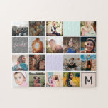 Modernes Monogramm für Ihr 16-Foto-Kollektionsgitt Puzzle<br><div class="desc">Modernes Monogramm für Ihr 16-Foto-Collage Raster.</div>