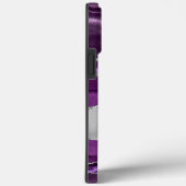 Modernes Monogramm für Lila und Silber Case-Mate iPhone Hülle (Rückseite / Rechts)