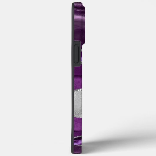 Modernes Monogramm für Lila und Silber Case-Mate iPhone Hülle (Rückseite / Rechts)