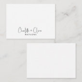 Modernes Monogramm für Minimalistische Couponnamen Mitteilungskarte (Vorne/Hinten)