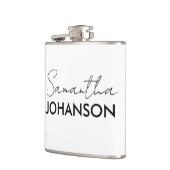 Modernes Monogramm für Minimalistische Skriptnamen Flachmann (Links)